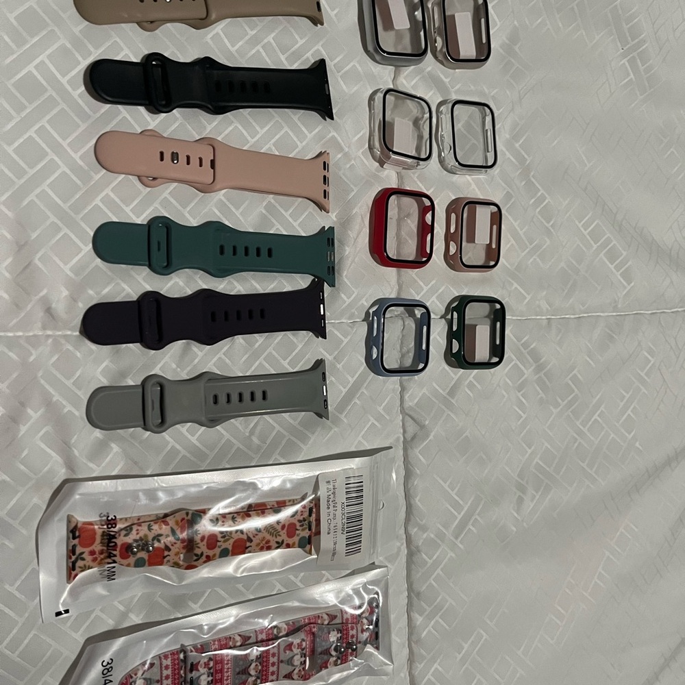 Assorted Watch Bands and face protectors